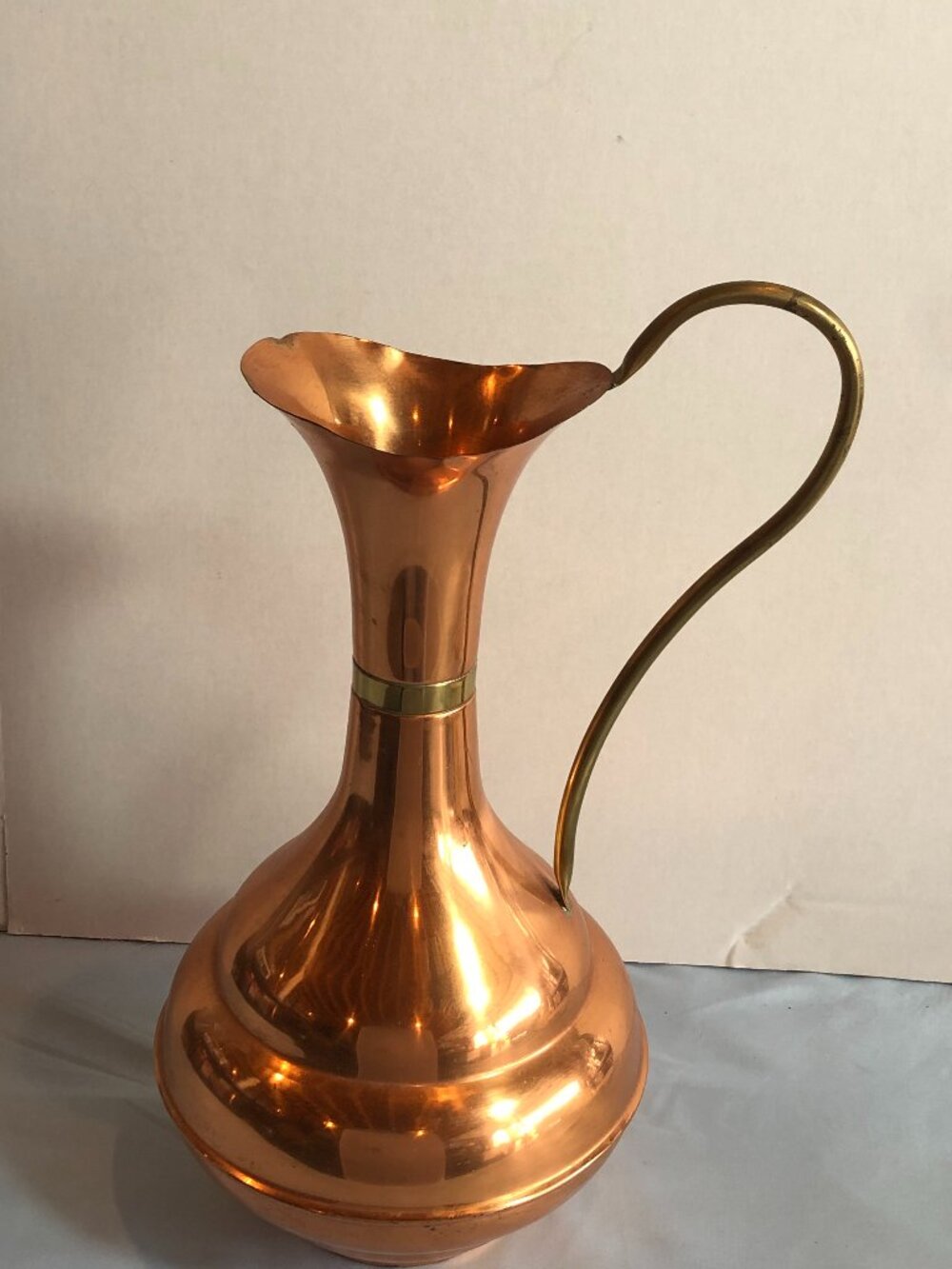 Approx 15" H Copral Portugal Copper Pitcher Jug